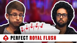 ROYAL FLUSH hits to win HUGE threeway pot ♠️ PCA 2016 Poker Event ♠️ PokerStars [upl. by Ernald]