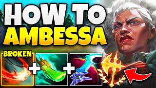 HOW TO PLAY THE NEW CHAMPION AMBESSA LEAGUES NEW TOP LANER [upl. by Luhar]