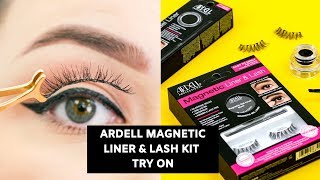 Ardell Magnetic Liner and Lashes TRY ON [upl. by Nottage]