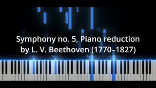 Beethoven  Symphony no 5 Piano reduction  NVKpiano [upl. by Odlaner]