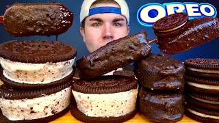 ASMR OREO ICE CREAM SANDWICH OREO CHOCOLATE COOKIES amp CREAM ICE CREAM BARS OREO COOKIES MUKBANG [upl. by Kimon]