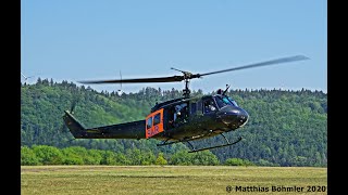 Bundeswehr  TrspHubschrRgt 30  LandingampShutdown  Bell UH1D  7128  Flugplatz Hornberg [upl. by Vasily]