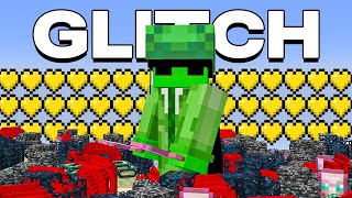 I Use An ILLEGAL Glitch to Obtain BEDROCK in Survival Minecraft [upl. by Bergstrom]