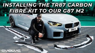 Changing the look of our G87 M2 with the TR87 Carbon Fiber body kit [upl. by Aillimat291]