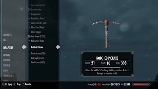 Skyrim Getting the Notched Pickaxe [upl. by Anoiek729]