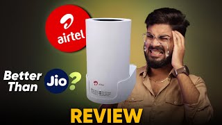 Airtel AirFiber Review 🔥 Installation Plans Price Speed Test BGMI Ping  Vs Jio Air Fiber [upl. by Mercorr]