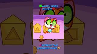 LEARN SHAPES WITH THIS INTERACTIVE GAME FOR KIDS 🔴🟩🔷 PURR PURR [upl. by Luapsemaj]