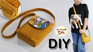 Cute easy to make crossbody bag with zipper [upl. by Ifill]