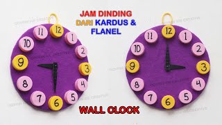 Jam Dinding dari Kardus Tutup Botol  Wall Clock Making Craft Ideas [upl. by Enaillil]