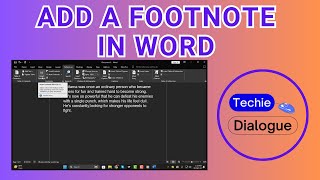 How to Add a Footnote in Word [upl. by Bonnice]