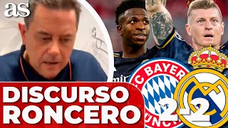 RONCERO discurso  BAYERN 2  REAL MADRID 2 Tributo a VINICIUS y TONI KROOS en CHAMPIONS [upl. by Imij362]