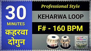 Keharwa Loop F 160 BPM Professional Style Keherwa कहरवा लूप [upl. by Etteval]