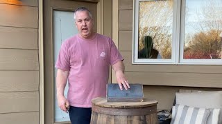 How to Make A Whiskey Barrel Trash Can Lid Swinging lid DIY [upl. by Atoiyanap800]