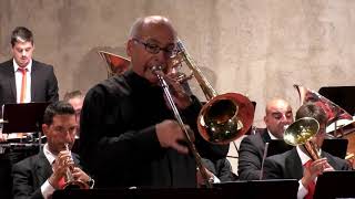 G Langford  Rhapsody for Trombone  Joseph Alessi amp Italian Brass Band [upl. by Notgnillew]