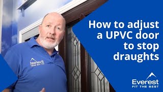 How to adjust a uPVC door to stop draughts [upl. by Nadine]