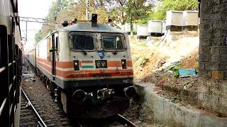 18520 LTT Visakhapatnam Express Train with WAP5 Crossing at Pune Junction Railway Station [upl. by Robma397]