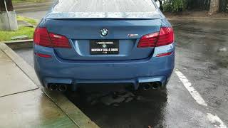 bmw f10 m5 qtp exhaust cutouts [upl. by Osner]