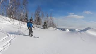 Backcountry skiing  Carlton Peak  North Shore of Lake Superior [upl. by Otrebron726]