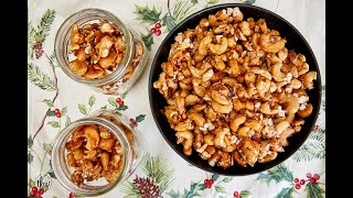 Candied Honey Sugar Crunch Hot Salted Cashews [upl. by Irbmac]