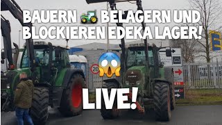 BAUERN 🚜 BLOCKIEREN amp belagern EDEKA Lager 😱 🔥⚡ Lauenau Niedersachsen BAUERNprotest Demo LKW Teil2 [upl. by Lewert]