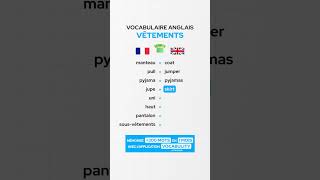 Le vocabulaire anglais des vêtements 🇬🇧 [upl. by Marala217]