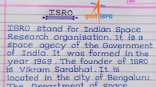 one page writing  isro essay  writing practice  isro essay in english  isro details [upl. by Brita]