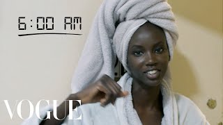 How Top Model Anok Yai Gets Runway Ready  Diary of a Model  Vogue [upl. by Kwabena]