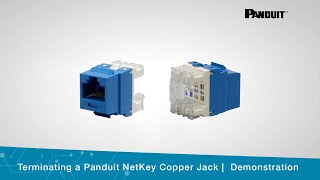 Terminating a Panduit NetKey Copper Jack  Demonstration [upl. by Annirak214]