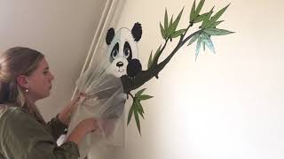 How to apply wall stickers tutorial kids room makeover  wallartcom [upl. by Siberson]