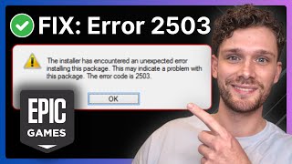 How To Fix Error 2503 on Epic Games Launcher 2024 [upl. by Demmer]