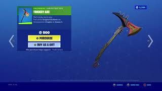 NEW TRICKSY AXE PICKAXE IN FORTNITE TESS BUNDLE [upl. by Denbrook389]