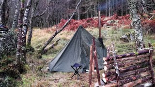 Polish Lavvu hot tenting winter camp  Outbacker Stove  Tbs Boar  NC500  Overnighter [upl. by Wilbur]