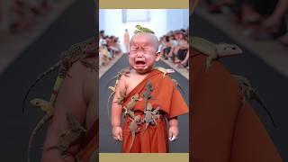 So cute little monk madhumakhi wala [upl. by Asylem]