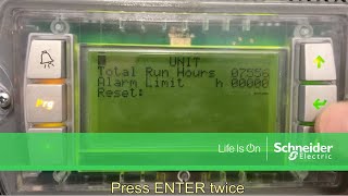 Resetting System Run Hours on Uniflair LE Chilled Water  Schneider Electric Support [upl. by Baldwin]
