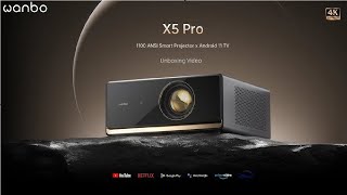 Wanbo X5 Pro Projector with 1100asni Google TV [upl. by Blodget756]