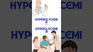 Hyperglycemia vs Hypoglycemia diabetes nursing healthylifestyle medicalmedicine medicalstudent [upl. by Idmann800]