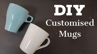 DIY Mug Painting  How to make Personalised Mug  Hand Painted coffee Mug  Easy Tutorial [upl. by Lebar530]