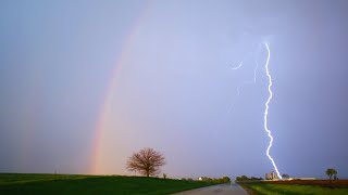 Intense Severe Thunderstorm Brings High Winds Hail Loud Thunder Torrential Rains  5724 [upl. by Wheeler]