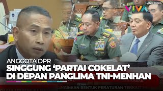 Nada Tinggi Politisi Nasdem Senggol Partai Cokelat saat Rapat Bareng Menhan Panglima TNI [upl. by Letnom]