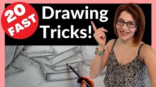 20 FAST Tricks to Transform your Drawing Skills [upl. by Aicnelav641]