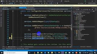 Asp Net Core  RESTFUL API  Dependency Injection [upl. by Htiffirg]