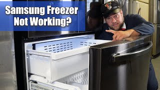 Samsung Refrigerator Freezer Not Working or Wont Cool Enough  Ideas to Test and Fix [upl. by Inavoig]