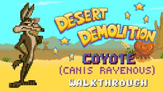 Desert Demolition Sega Genesis Wile E Coyote Walkthrough [upl. by Analla927]