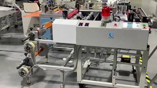 Aluminum foil plastic film roll to sheet cutting Doubleroll feeding cutting machine [upl. by Norda957]