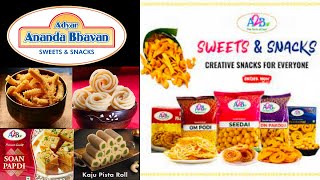 Adyar Ananda Bhavan Sweets and Snacks  A2B [upl. by Jentoft]