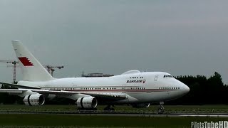 Extremely Loud Bahrain 747SP Landing FullHD [upl. by Haida]