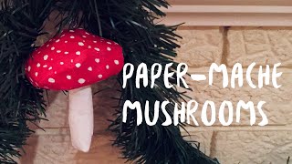 DIY PaperMache Mushrooms  StepbyStep Tutorial [upl. by Elorac]