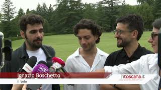 Il Pegaso della Regione Toscana a Il Volo in attesa dei due concerti a Firenze e Torre del Lago [upl. by Quartana]