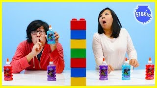 Twin Telepathy Slime Challenge with Milkshake Ryans Mommy Vs Ryans Daddy [upl. by Adnahs888]