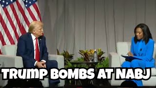 Former President Donald Trump Bombs at NABJ Conference [upl. by Asilram950]